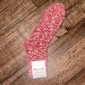 Madewell Red Marled Knit Socks